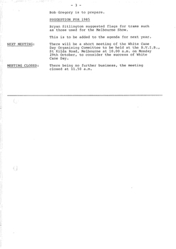 Typed meeting minutes on white paper