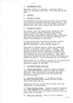 Typed meeting minutes on white paper