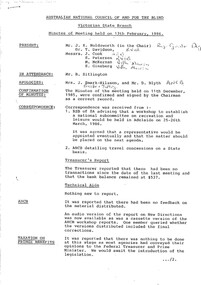 Typed meeting minutes on white paper