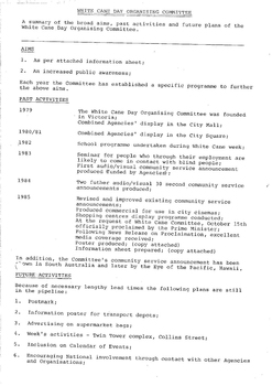 Typed meeting minutes on white paper