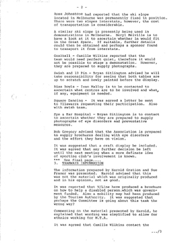 Typed meeting minutes on white paper