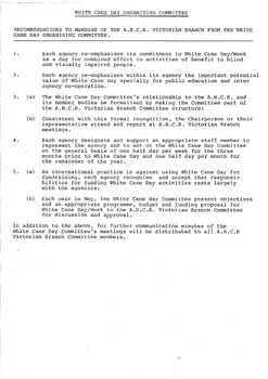 Typed meeting minutes on white paper