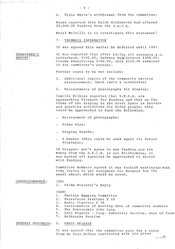 Typed meeting minutes on white paper