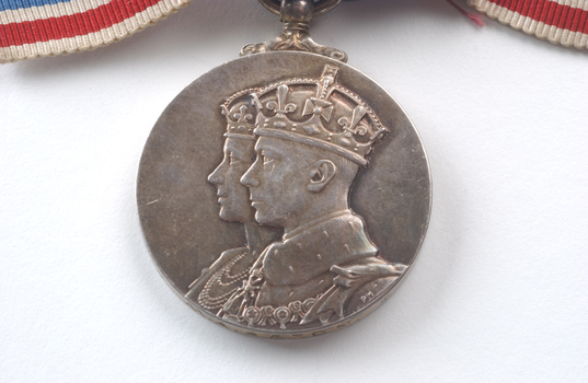 Silver medal with portrait of King and Queen