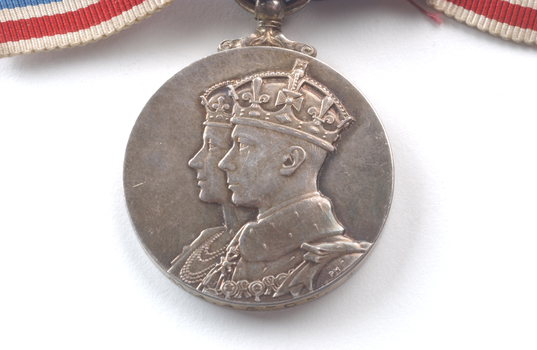 Silver medal with portrait of King and Queen