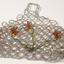 Beaded evening bag with red flowers