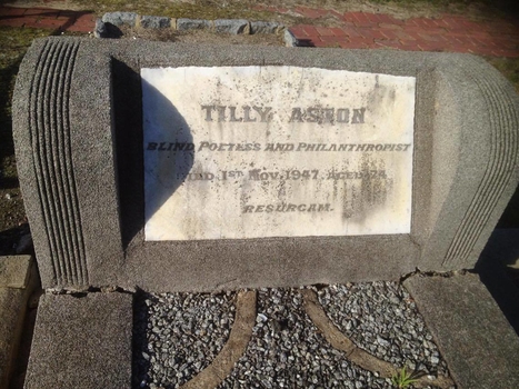 White plaque for Matilda Ann Aston in St Kilda cemetery