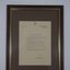 Framed letter of White Cane Proclamation