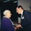 John Moule presenting plaque to Dame Elisabeth Murdoch