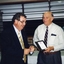 John Puttick presenting Basil Shaw with his award