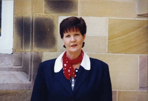 Peta Nagle, Board Director, outside a building