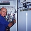 Unidentified man in a fuse box