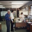 Peter Lynam with two other staff members