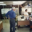 Peter Lynam with two other staff members