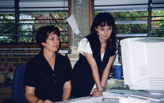 Margaret Ford and Branka Codasic in the office
