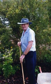 Gardener Kerry Carr working away