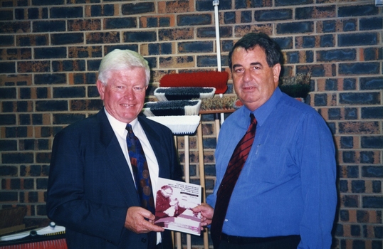 Tim Quinn with John Puttick at the book launch