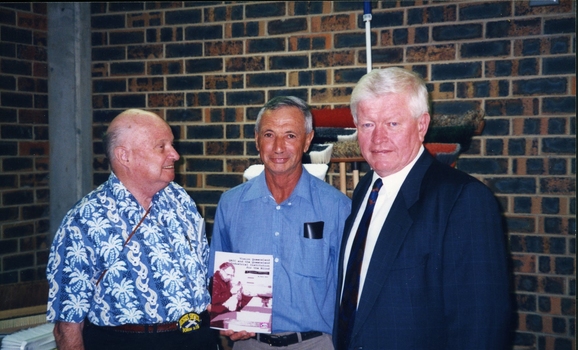 Merv Matthews, Tim McCord and Tim Quinn at the book launch