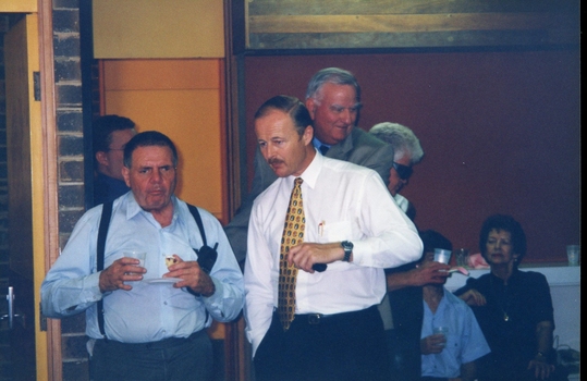 Kevin O'Mahoney and Nick Carter at book launch.