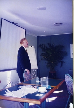 Ron McCallum addressing the attendees