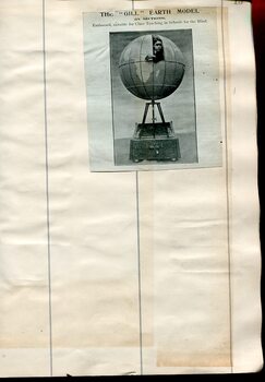 Newspaper cuttings relating to blind people and activities