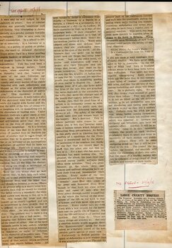 Newspaper cuttings relating to blind people and activities