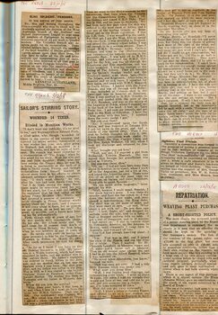 Newspaper cuttings relating to blind people and activities