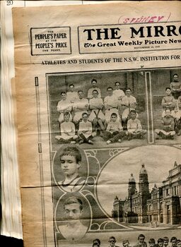 Newspaper cuttings relating to blind people and activities