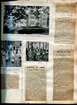 Newspaper cuttings relating to blind people and activities