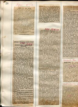 Newspaper cuttings relating to blind people and activities