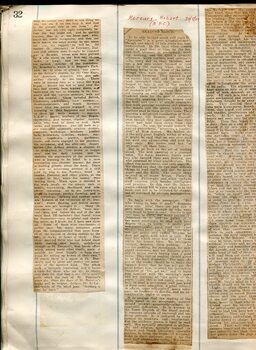 Newspaper cuttings relating to blind people and activities