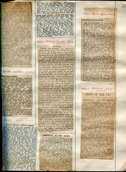 Newspaper cuttings relating to blind people and activities