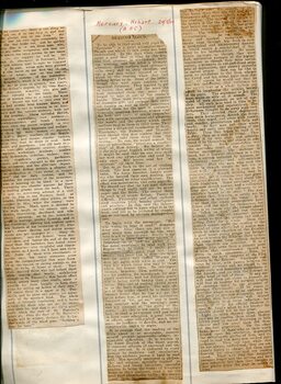 Newspaper cuttings relating to blind people and activities