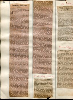 Newspaper cuttings relating to blind people and activities