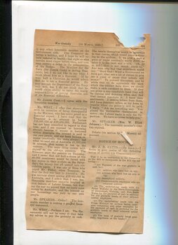 Newspaper cuttings relating to blind people and activities