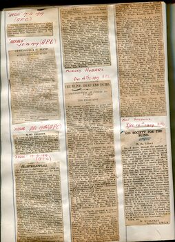 Newspaper cuttings relating to blind people and activities