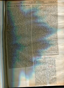 Newspaper cuttings relating to blind people and activities