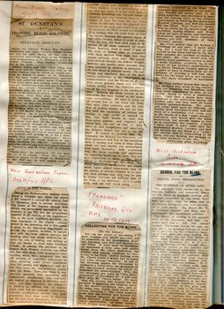 Newspaper cuttings relating to blind people and activities