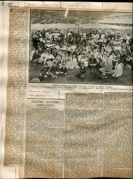 Newspaper cuttings relating to blind people and activities