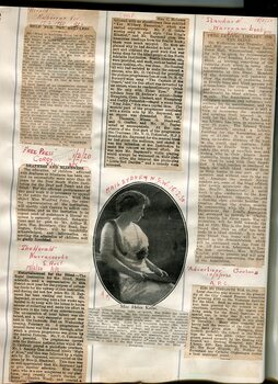 Newspaper cuttings relating to blind people and activities