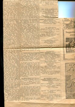 Newspaper cuttings relating to blind people and activities