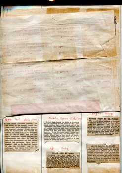Newspaper cuttings relating to blind people and activities