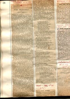 Newspaper cuttings relating to blind people and activities