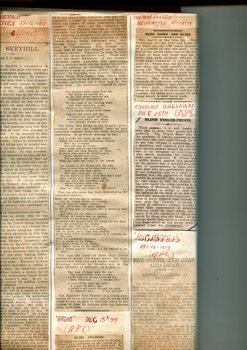 Newspaper cuttings relating to blind people and activities