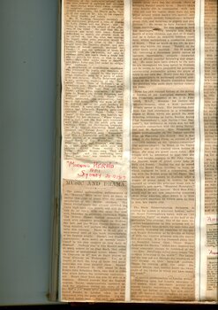 Newspaper cuttings relating to blind people and activities
