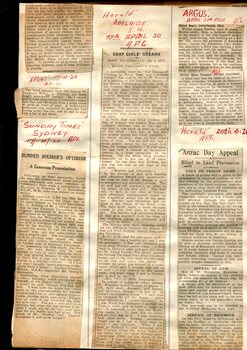 Newspaper cuttings relating to blind people and activities