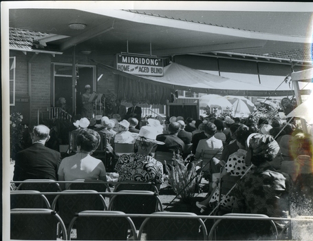 Kitty Rose addresses crowds outside Mirridong 