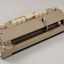 Beige rectangle box with cream buttons and silver return lever