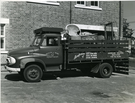 Queensland Industrial Institution for the Blind truck filled with goods