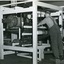 Man operating a coir matting machine